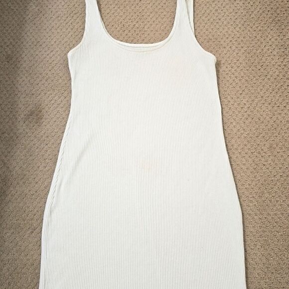 Free People Cream Ribbed Dress size medium - Picture 1 of 6
